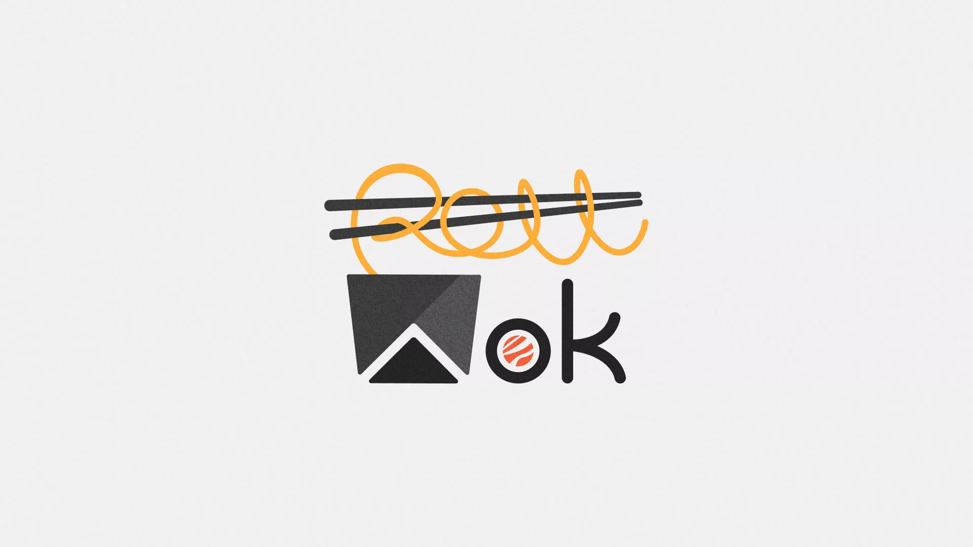 Разработка логотипа суши-бара «Roll Wok Club» в Кубинке