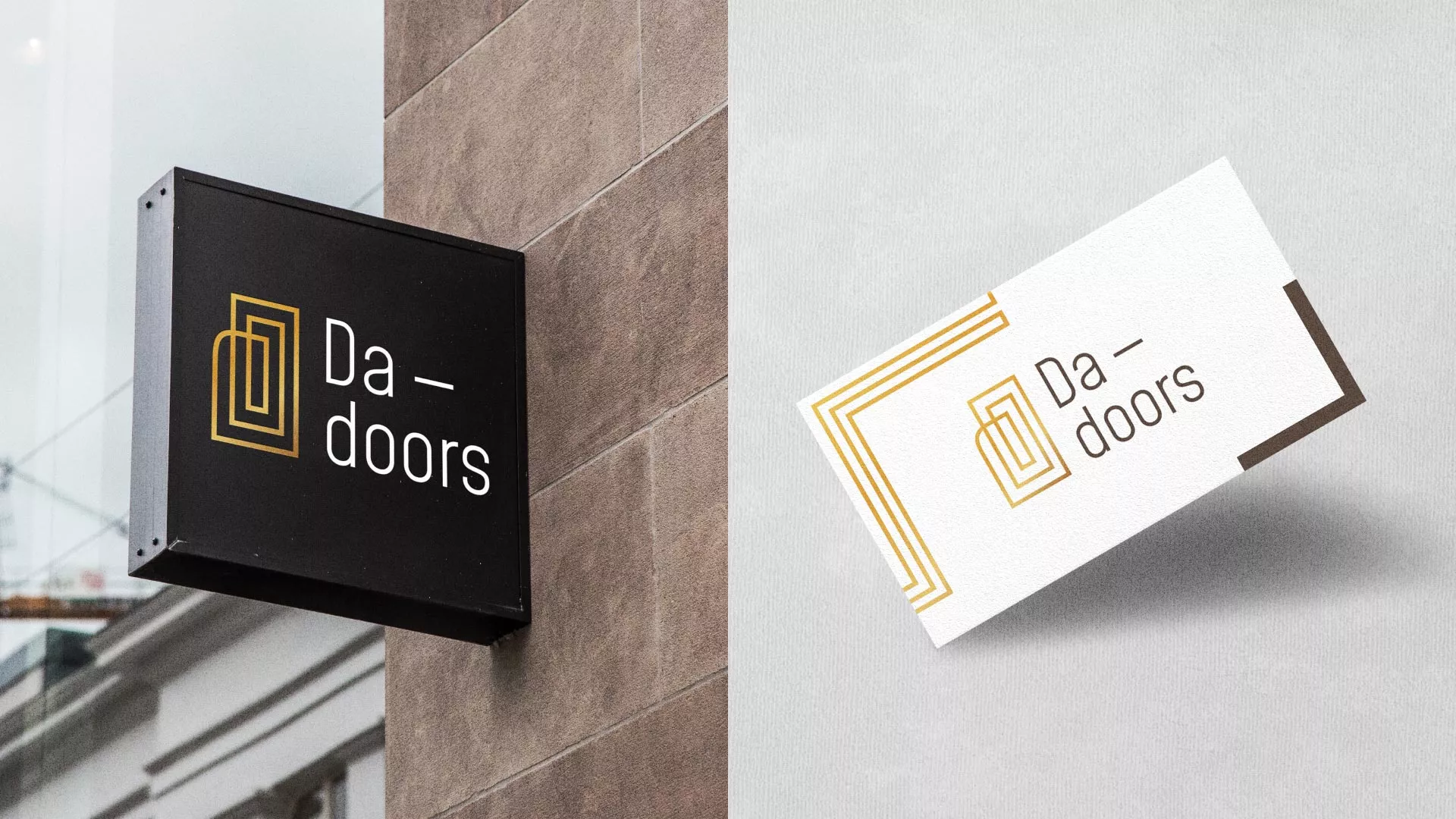 Разработка логотипа для компании «DA-DOORS» в Кубинке